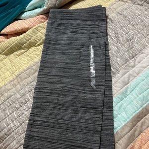 Gray and black leggings